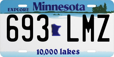 MN license plate 693LMZ