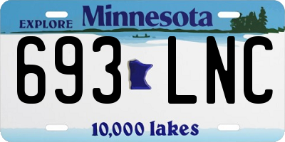 MN license plate 693LNC