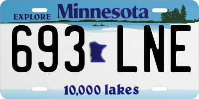 MN license plate 693LNE