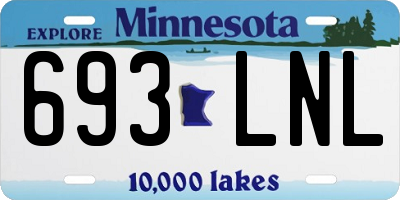 MN license plate 693LNL