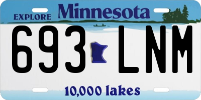 MN license plate 693LNM