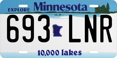 MN license plate 693LNR