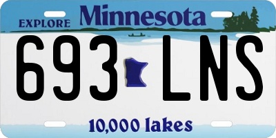 MN license plate 693LNS