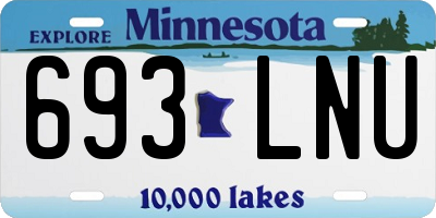MN license plate 693LNU