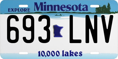 MN license plate 693LNV
