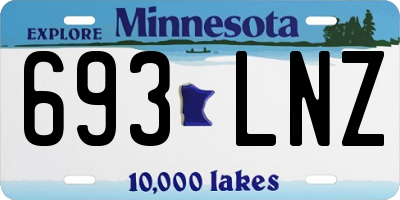 MN license plate 693LNZ