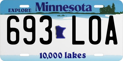 MN license plate 693LOA