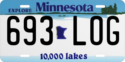 MN license plate 693LOG