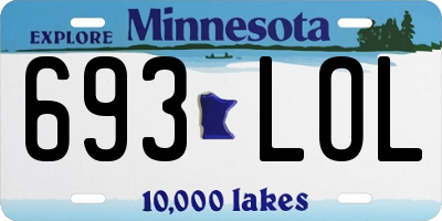 MN license plate 693LOL