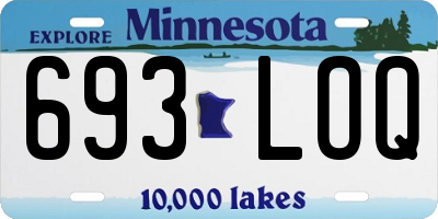 MN license plate 693LOQ