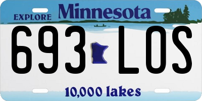 MN license plate 693LOS