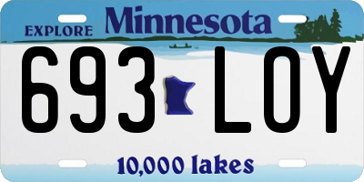 MN license plate 693LOY