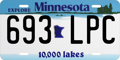 MN license plate 693LPC