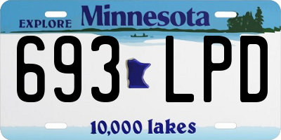 MN license plate 693LPD