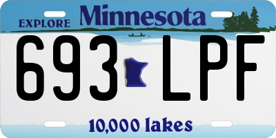 MN license plate 693LPF