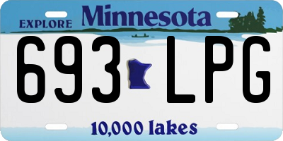 MN license plate 693LPG