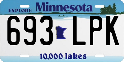 MN license plate 693LPK