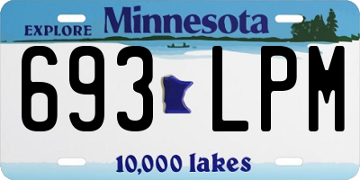 MN license plate 693LPM