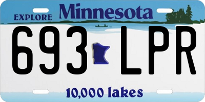 MN license plate 693LPR