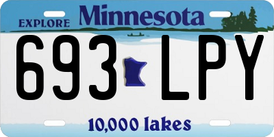 MN license plate 693LPY