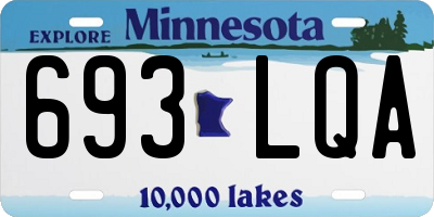 MN license plate 693LQA