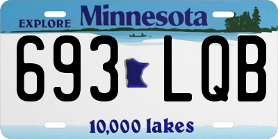 MN license plate 693LQB