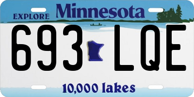MN license plate 693LQE