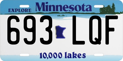 MN license plate 693LQF