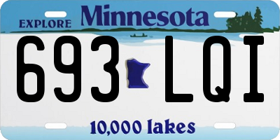 MN license plate 693LQI