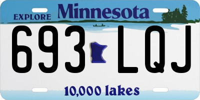 MN license plate 693LQJ