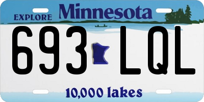 MN license plate 693LQL