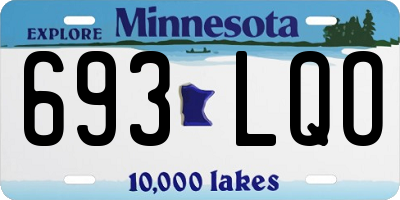 MN license plate 693LQO