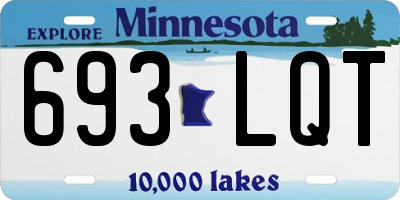 MN license plate 693LQT