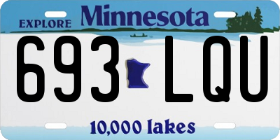 MN license plate 693LQU