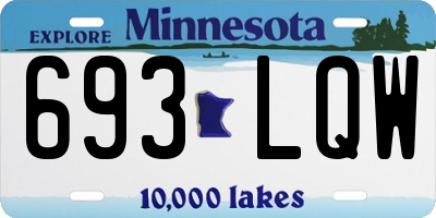 MN license plate 693LQW