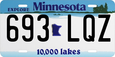 MN license plate 693LQZ