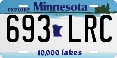 MN license plate 693LRC