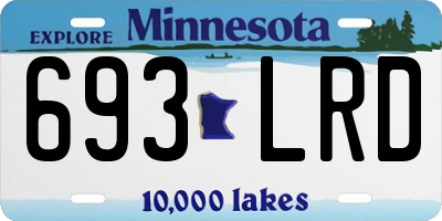 MN license plate 693LRD