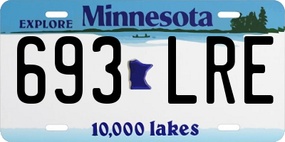 MN license plate 693LRE