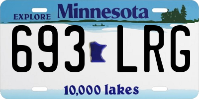 MN license plate 693LRG
