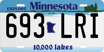 MN license plate 693LRI
