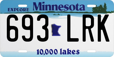 MN license plate 693LRK