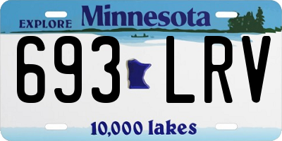 MN license plate 693LRV