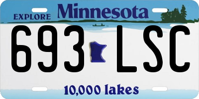 MN license plate 693LSC