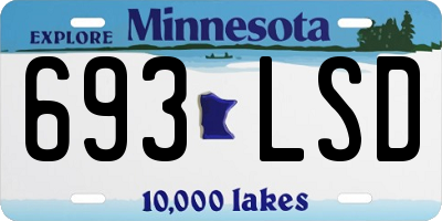 MN license plate 693LSD