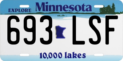 MN license plate 693LSF