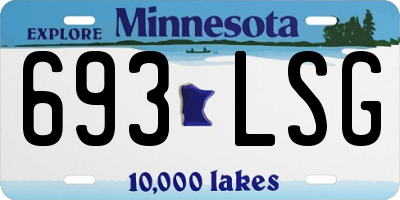 MN license plate 693LSG