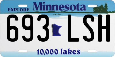 MN license plate 693LSH