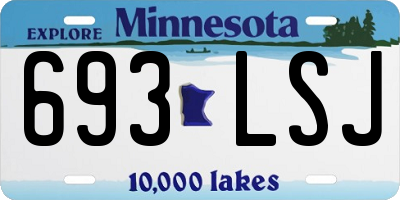 MN license plate 693LSJ