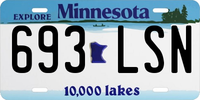 MN license plate 693LSN